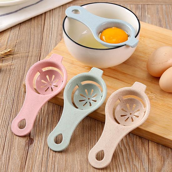 Egg White Yolk Separator Hollow Mini Plastic Handheld Egg Divider for Kitchen