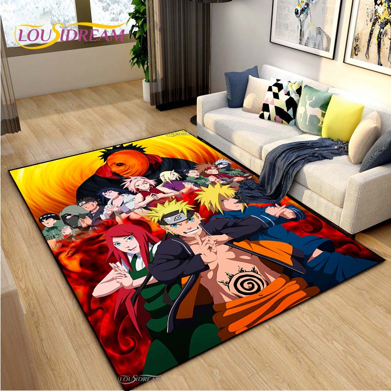 Bandai Naruto Cartoon Anime Carpet for Living Room Bedroom Cute Rugs Kitchen Door Kids Un-slip Floor Mats Alfombra Birthday Gift