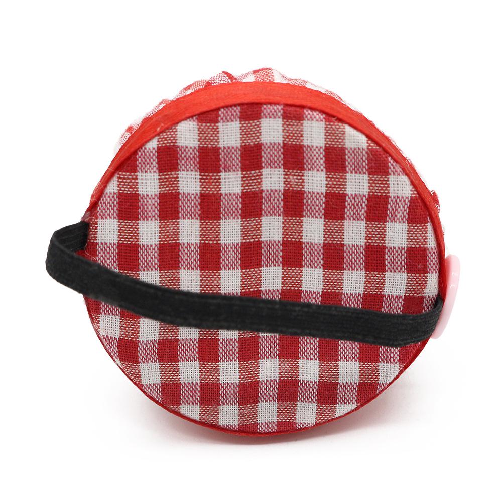 Red & White Check Wrist Pin Cushion with Needle Holder and Threader