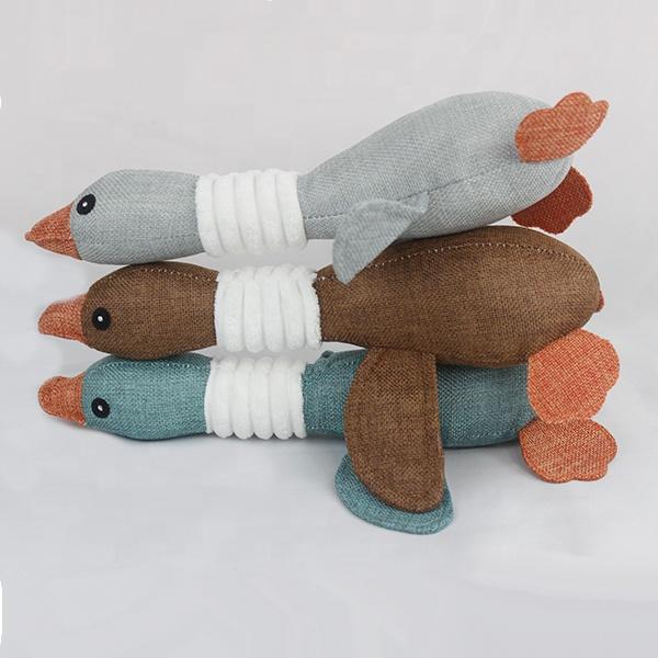Goose Sound Molar Training Educational Squeaky Toys Dog Plush Pet Chew Toy