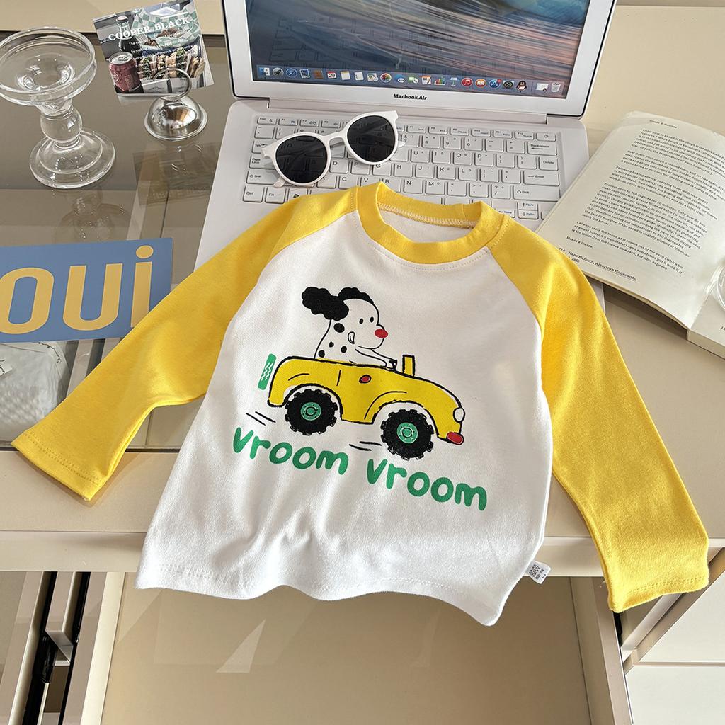Kids Long Sleeve Cotton T Shirt Spring Autumn Base Layer For Boys Girls