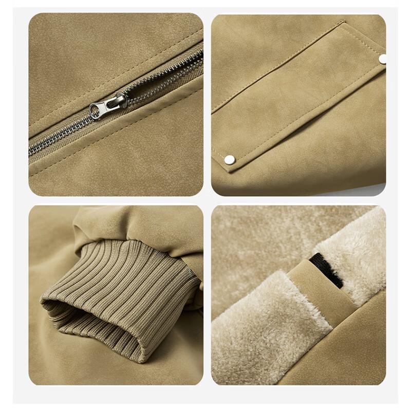 Men's Fleece-Lined Stand-Up Collar Winter Jacket