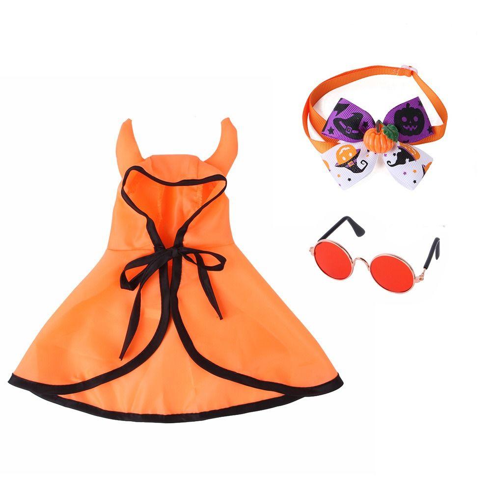 

Мягкий плащ с рогами для собаки, хлопковый, на Хэллоуин, плащ для питомца с рогами, аксессуары для питомца, плащ для косплея собаки, Хэллоуин оранжевый