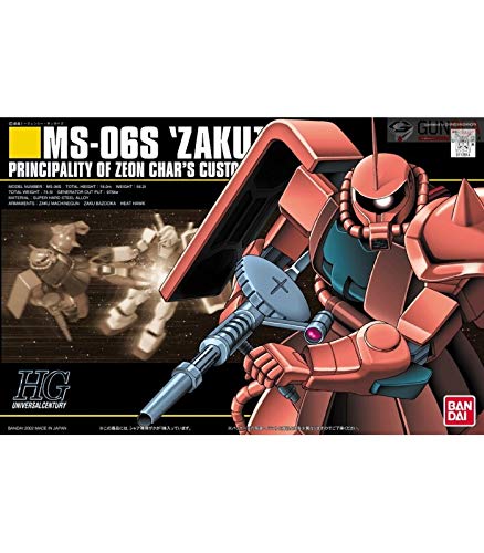 Gunpla HGUC 1/144 MS-06S Char Aznable's Zaku II (Mobile Suit Gundam)