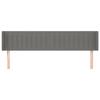 VidaXL Tête de lit avec oreilles Gris foncé 163x16x78-88 cm Tissu3119013