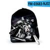 Trendy Youthful Black Rock Shooter School Bags Notebook Backpacks 3D Print Oxford Waterproof Key Chain Small Travel Bags