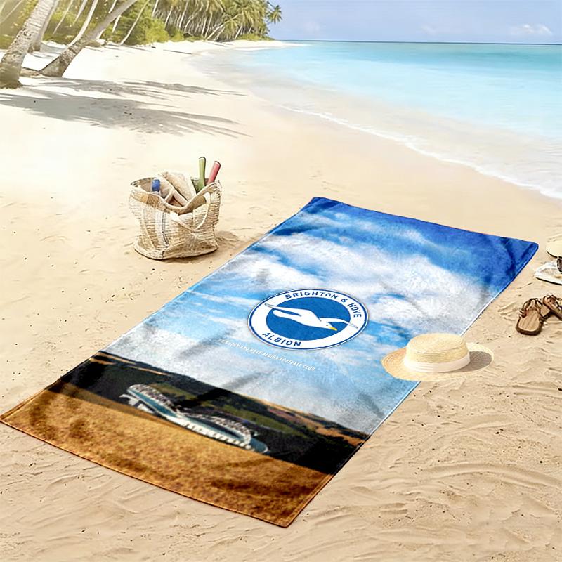 Brighton Print Beach Towel, Large Soft Quick Dry Towel for Beach Camping Swimming