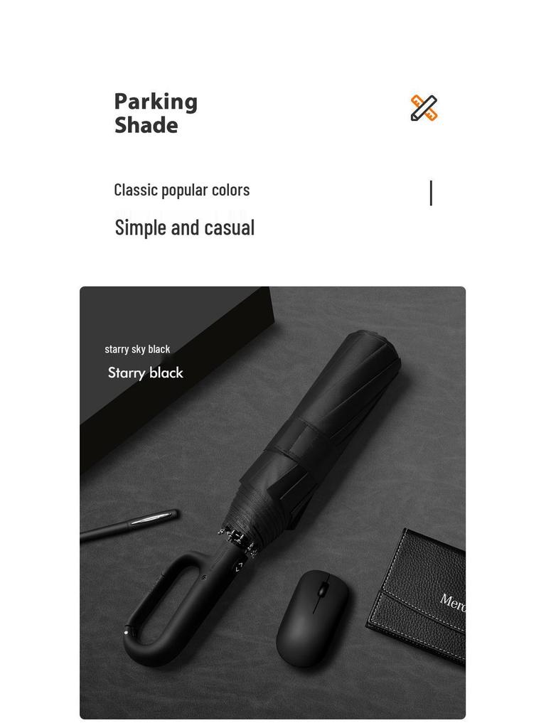Men's & Women's Extra Large Windproof Folding Umbrella: Reinforced, Sturdy, Dual-Use for Sun & Rain.