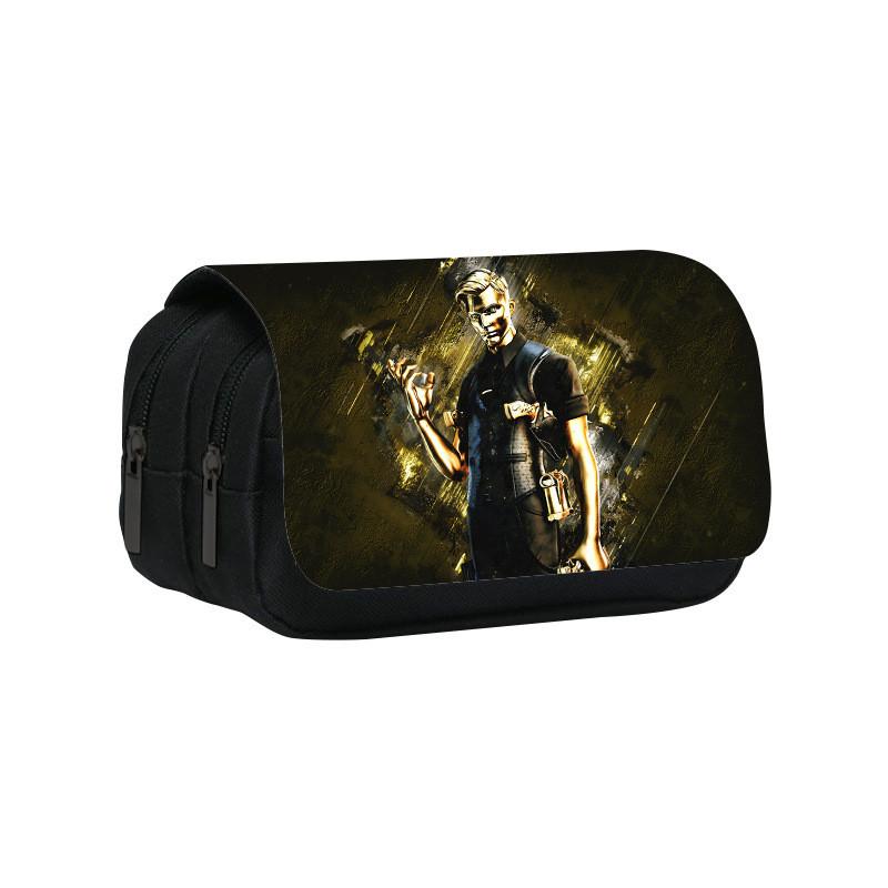Fortnite Pencil Case Double Layer Kids Storage Bag With Nylon Material For School Supplies
