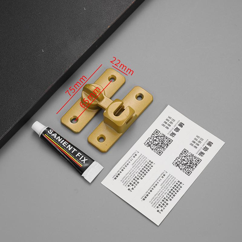 Türriegel Türbolzen Heimschutz Schwerlast Zinklegierung 90 180 Grad Einfache Installation Schiebetürschloss Einbruchschutzschloss