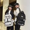 School Bag Fashionable Simple Atmosphere Student Backpack School Bag Men and Women the Same Travel Bag Multi-functional Multi-pocket Student Bag