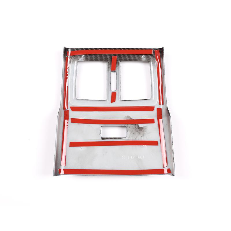 Für BMW X1 F48 X2 F47 2016-21 ABS Kohlefaser Auto Hintere Reihe Klimaanlage Luftauslass Rahmen Dekorativer Aufkleber Auto Zubehör