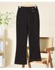 Mom's Warm Velvet High-Waist Flared Pants - Autumn/Winter, Elastic, Loose Fit for Middle-Aged & Elderly Women
