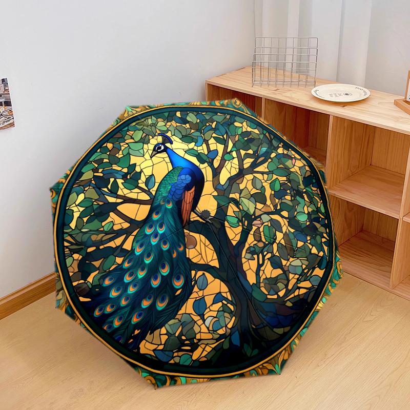 

1 PC Automatic Folding Umbrella - Tree of Life Pattern, Portable & Foldable Design with 8 Ribs, Christmas Birthday Gifts
