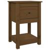 Table de chevet - Maison Exclusive - Marron miel - Bois de pin massif - 40 x 35 x 61,5 cm