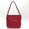 Prada B8725 Logo Tote Bag, Shoulder Bag, Triangle Plate Hand Bag Nylon Red