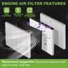 Car Parts Engine Cabin Air Filter 17801-22020 88568-02020 Combo For Toyota Corolla Matrix E130 2003 2004 2005 2006 2007 2008