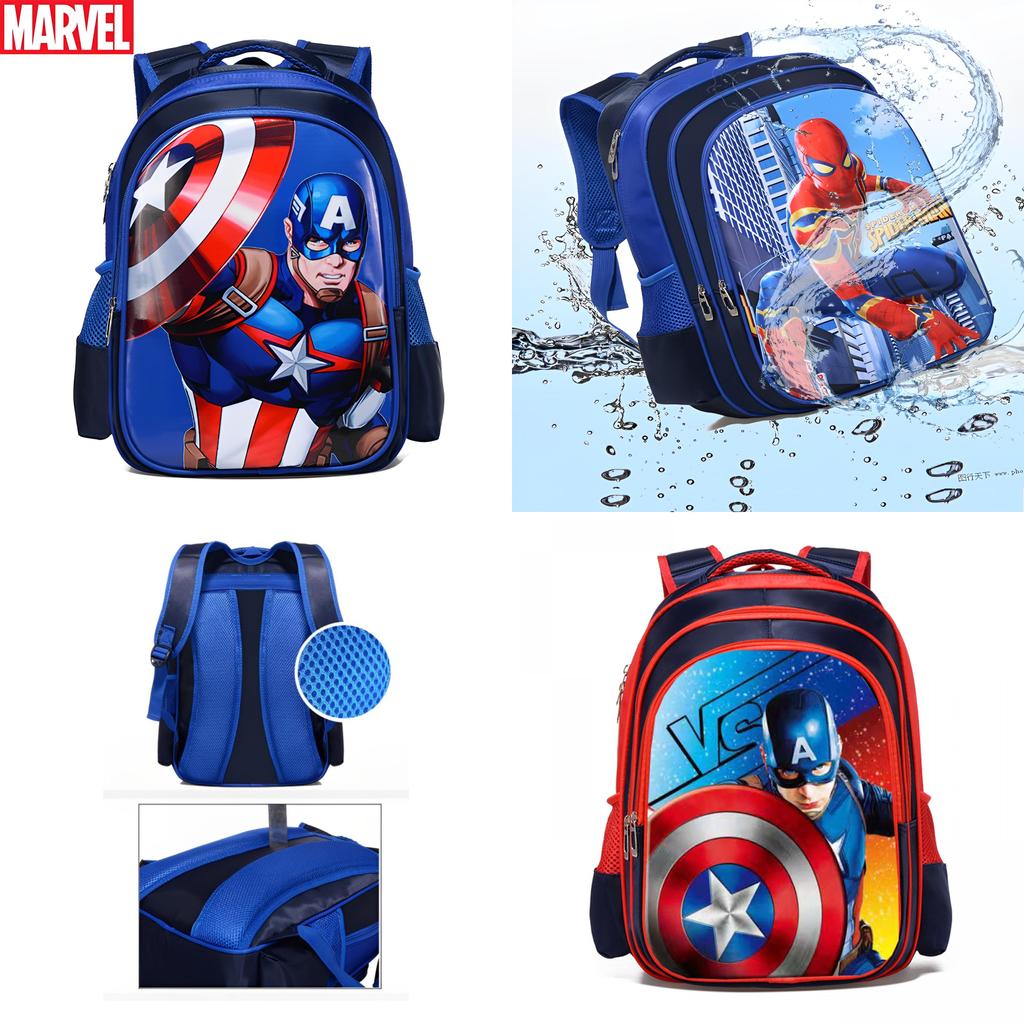 Marvel Avengers Kids Backpack Set With Iron Man Captain America Spider-man Perfect For Any Adventure!