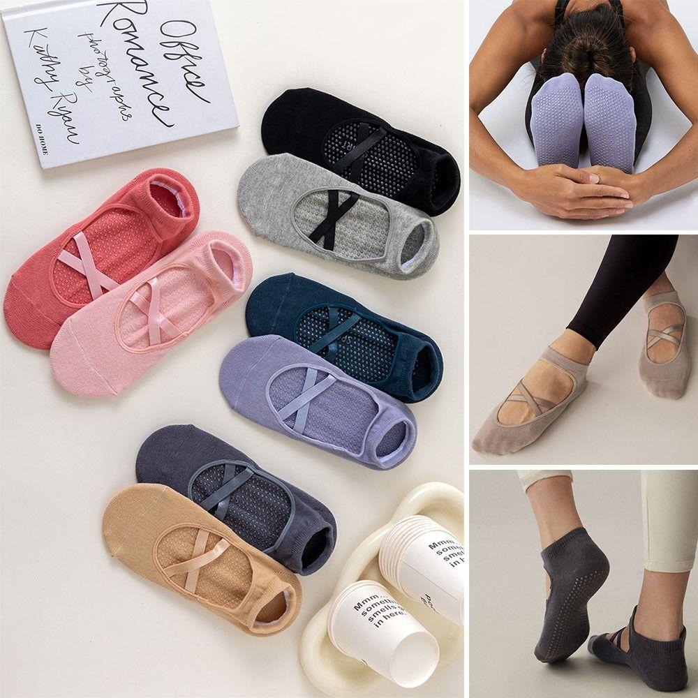 Cotton Pilates Socks Breathable Mid Tube Socks Casual Yoga Socks Women