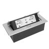 Pop Up Power Strip Silver Color 20W USB Fast Charging Rain Proof Embedded Countertop Pop Up Outlet