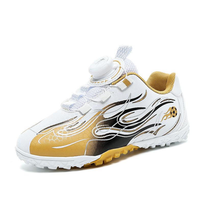Children's Football Shoes, Rotating Buckle, Male and Female Primary School Students, Broken Nails, Rubber Soles, Professional Training Spikes
