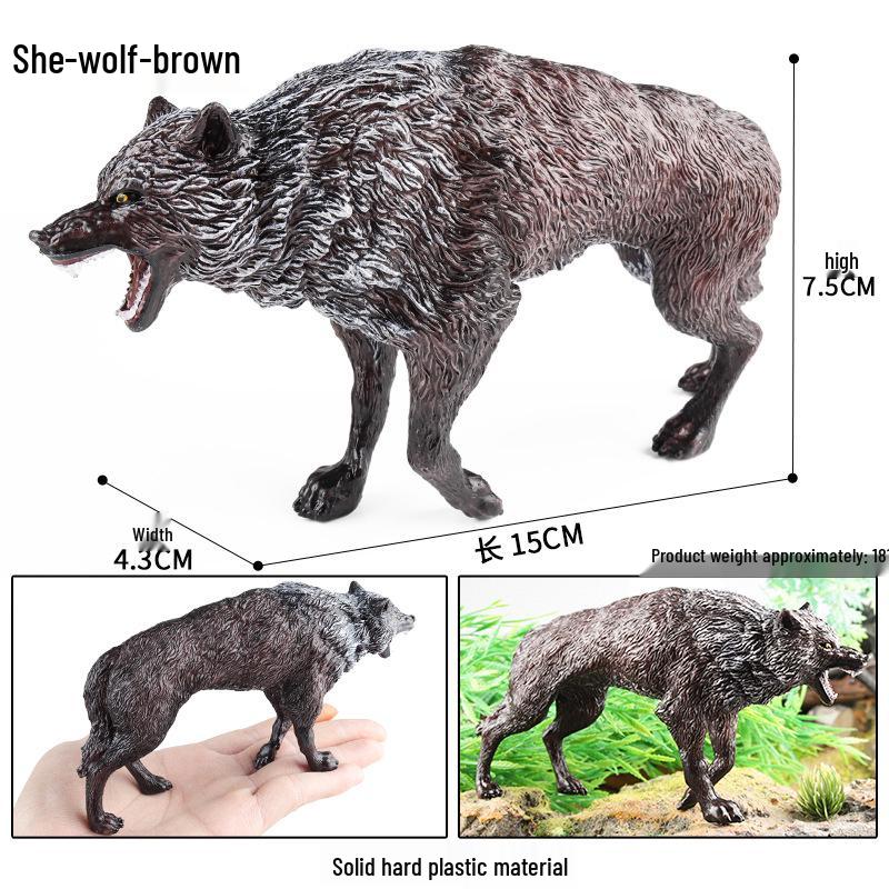 Wildlife Simulation Model: Tiger, Lion, Panda, Elephant, Rhinoceros, Kangaroo, Leopard, Horse, Sheep Toy Set