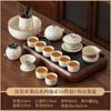 Tea Set Ru Kiln Kung Fu Home Office Cover Bowl Light Luxury High-end Teapot To Make Tea 1011 New Teacup Gift