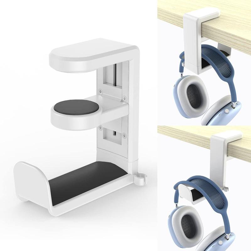 No Punch Table Clip Hook Headphone Holder 360 Degree Rotating Gamepad Holder Miscellaneous Storage Hangin