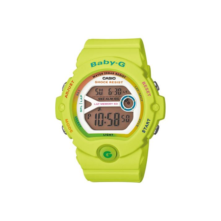 Casio Baby-G 200M Waterproof Quartz Watch Resin Strap Women watches Gray BG-6903-3 Green Strap