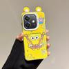 KEYSION Cute Ear Cartoon Case for OPPO A3 A3X 5G A5i with Lanyard Soft Silicone+PC Shockproof Phone Cover for OPPO A40 A40m