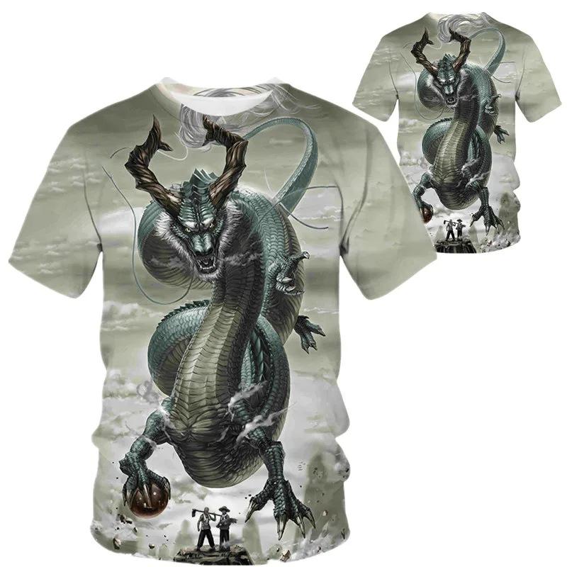 Streetwear 3D Series Men's Tees Casual Outfit Men T Shirt Summer Short Sleeve Animal Printed Tee Shirts