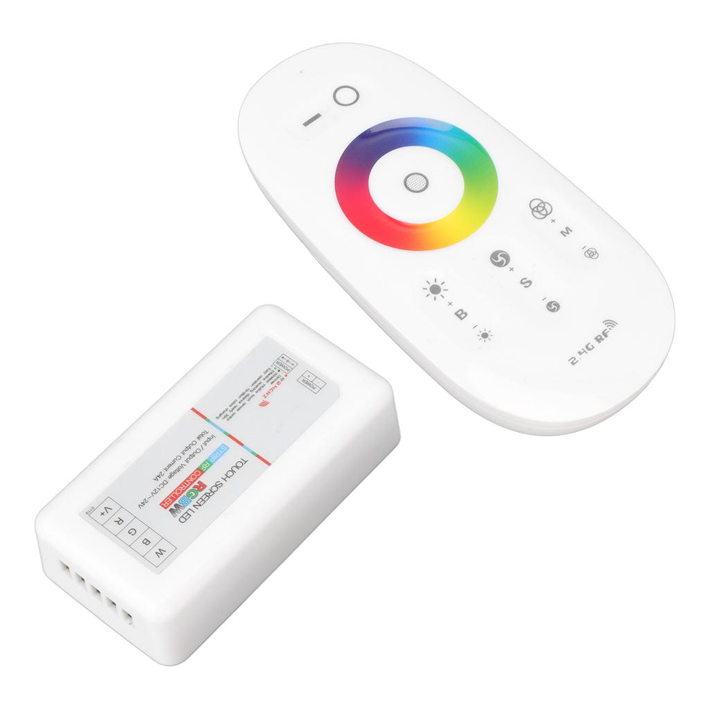 2.4G Wireless RF Touch Dimmer Switch 7 Color RGBW Dimming LED RGB Strip Light Controller DC12 to 24V