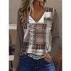 Women's Creative Printed Long-sleeved T-shirt, Breathable, Soft and Comfortable, Suitable for Casual Wear All Year Round