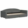 VidaXL Daybed with Trundle and Drawers Dark Grey 90x200 Cm Fabric 3197225