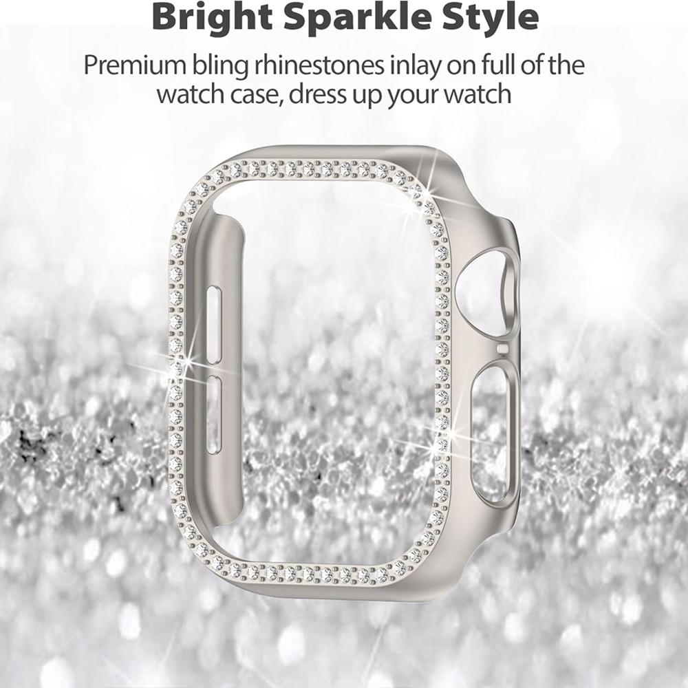 Case for Apple Watch 10 11 42mm 46mm Accessories Protective (No Glass) Diamond PC Bumper Shell Cover Iwatch Series 11 Protector
