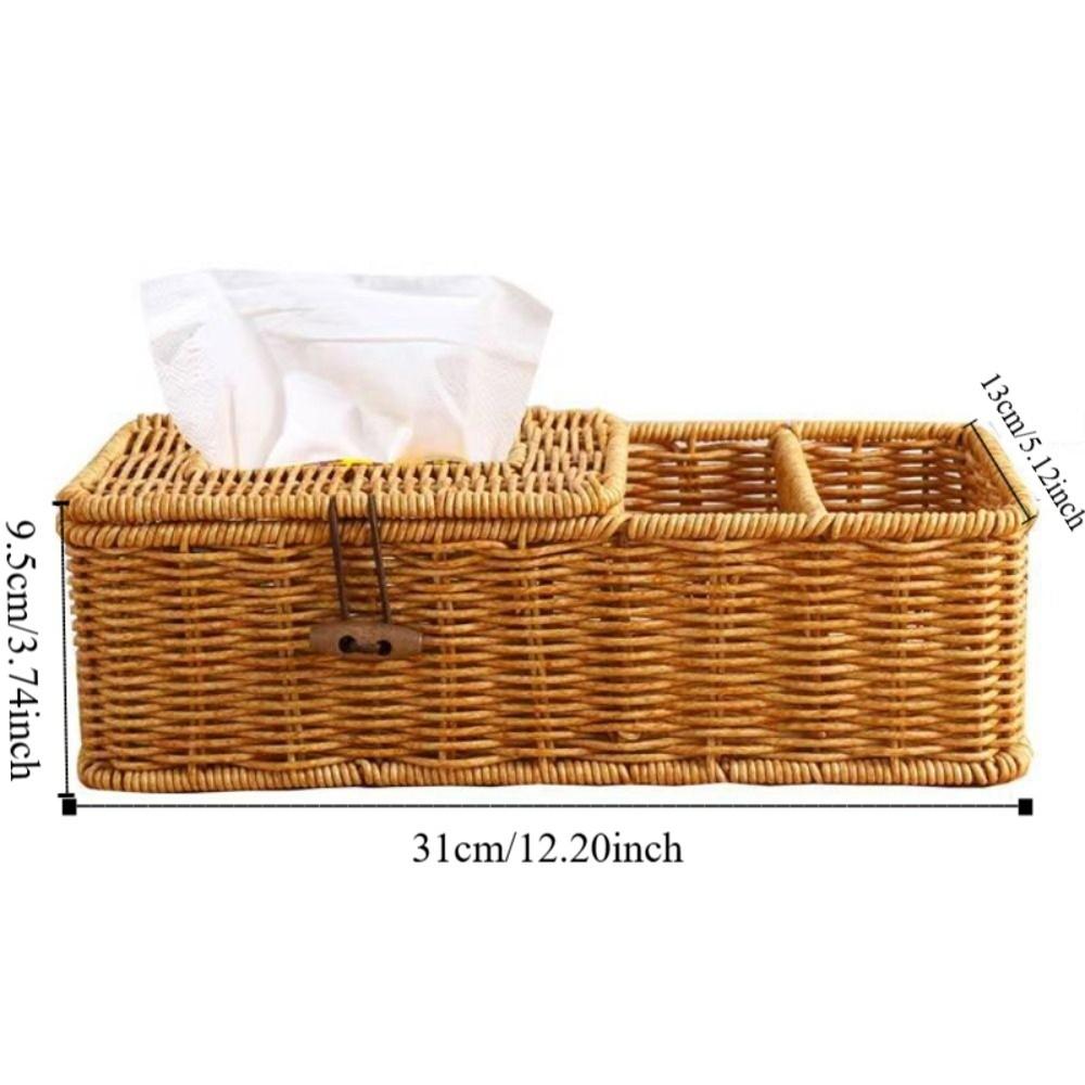 Multifunctional Imitation Vine Tissue Box Breathable Remote Control Storage Box Restaurant