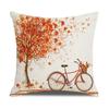 Valentine's Day Watercolor Landscape Printed Linen Home Sofa Pillow Cover Cushion Cover