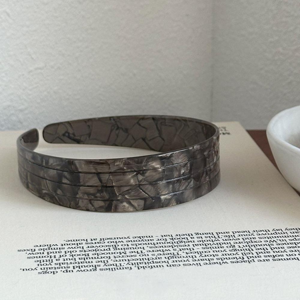 Plastic Wide Tortoise Shell Headband Acetate Leopard Hair Band for Women's Hair