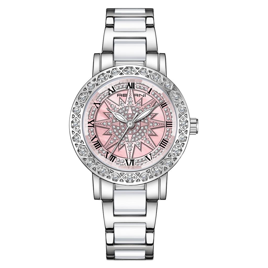 UTHAI CQ377 Fashion Women Watch Waterproof, Light Luxury, Diamond Inlaid Ceramic Quartz Watch, Clock Gift, Watches for Woman