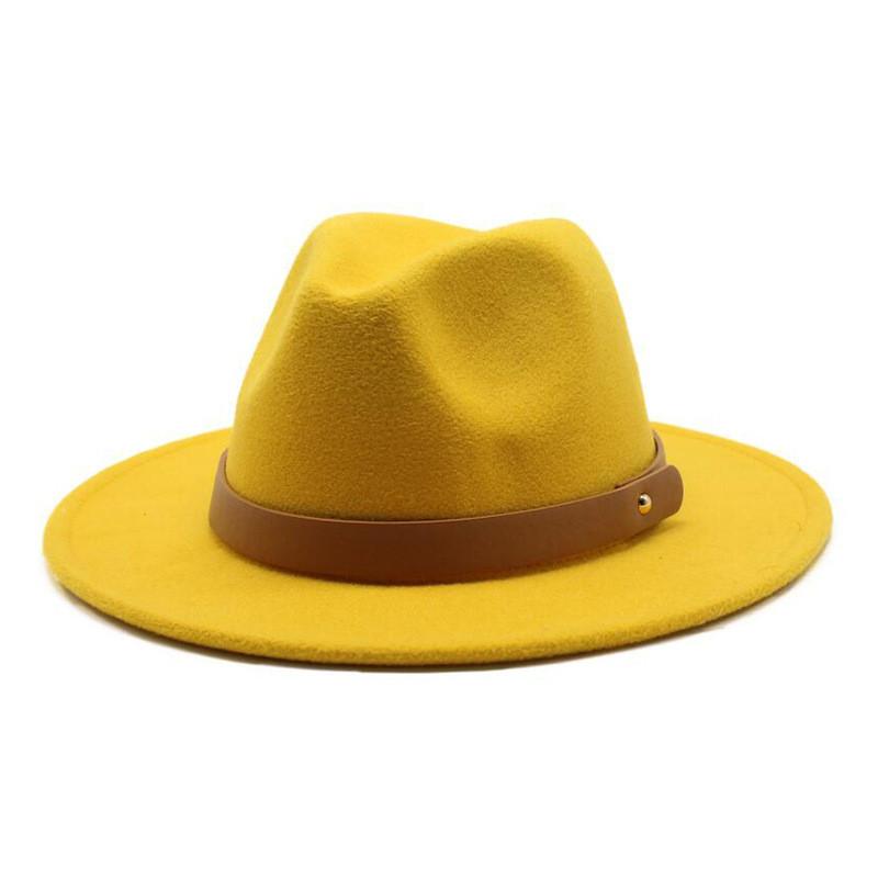 Classic Fedora Hat With Wide Brim For Women Men Fall Winter Fashion Accessory
