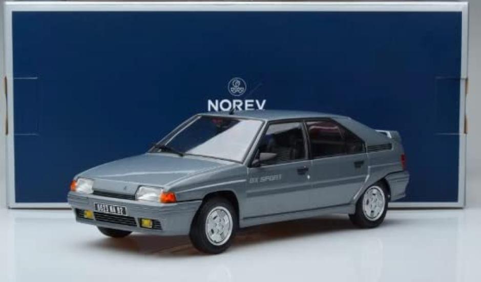 NOREV BX SPORT 1985 Scale Diecast Model Car Citroën (Gray) 1/18
