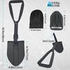 Pala de Camping Pala Nieve Acero Alto Carbono Pala Empotrada Pala Multifuncional Mini Plegable Bolsa de Almacenamiento Incluida 7 Funciones Escalada Camping