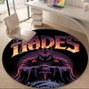 1 Stück Hades Spiel Büro Runder Teppich, Indoor-Matte Geeignet für Büro, Unter Bürostühlen Schlafzimmer Wohnzimmer Heimdekoration, Raum Deco11101