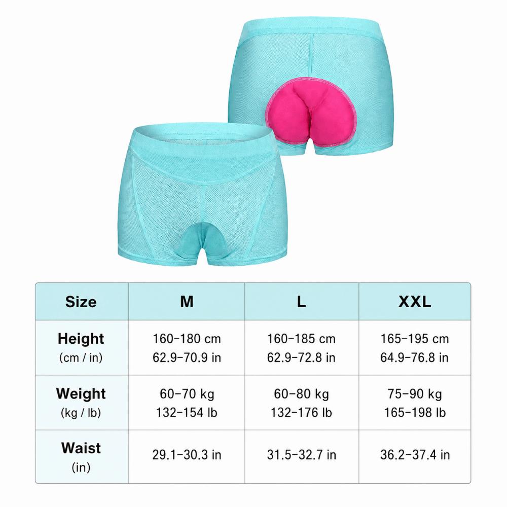 3D Pad Cycling Underwear Shorts Sweat Wicking Bike Underwear Pants Bike Shorts  Mountain Biking