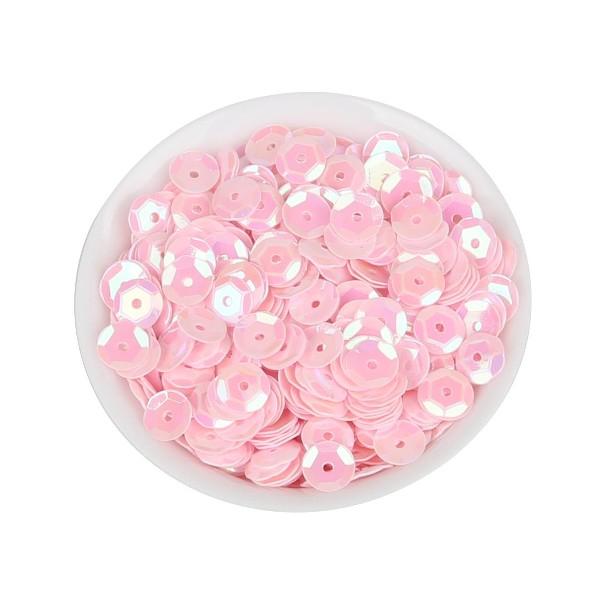 

1200 шт., разноцветные блестки из ПВХ, плоские круглые свободные пайетки, швейные свадебные аксессуары для женской одежды розовый