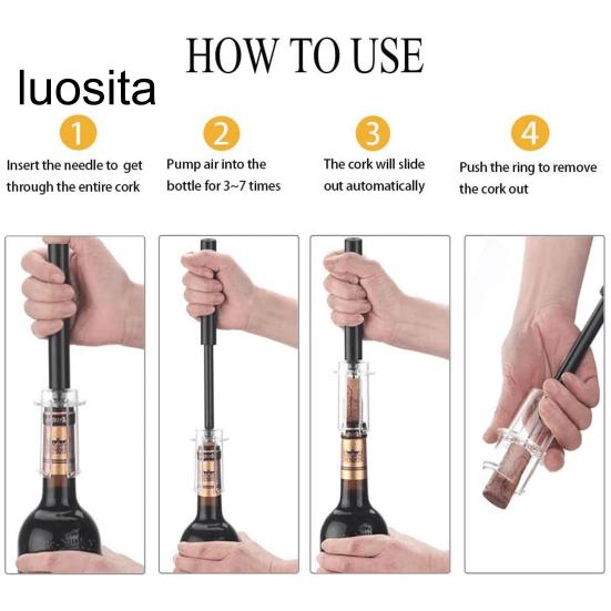 1 set flasköppnare, lufttrycksvinöppnare, pneumatisk teknik, effektivt verktyg för borttagning av kork för hembar