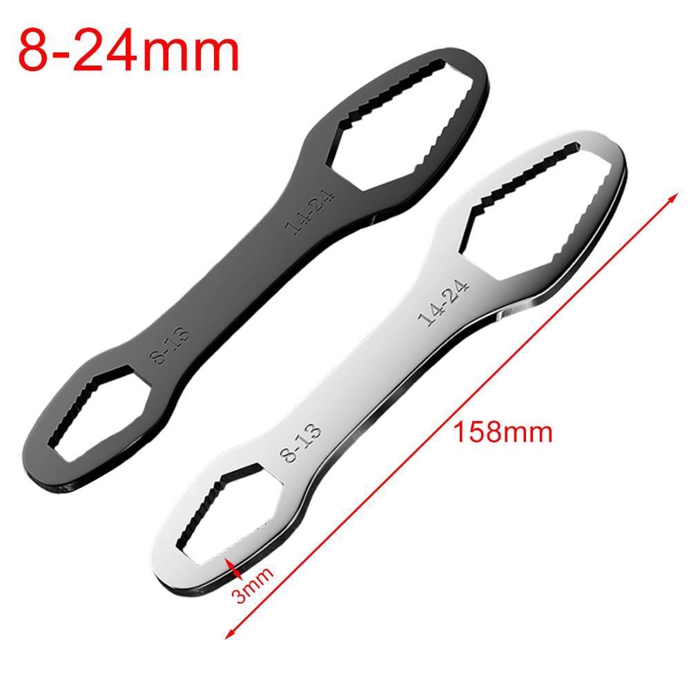 Black, Silver Adjustable Wrench Auto Repair Tool Efficient Repair Tool Industrial Quality Tool For Mechanical Engineering