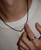 Ourpierre Silver Donut Necklace Black (M)
