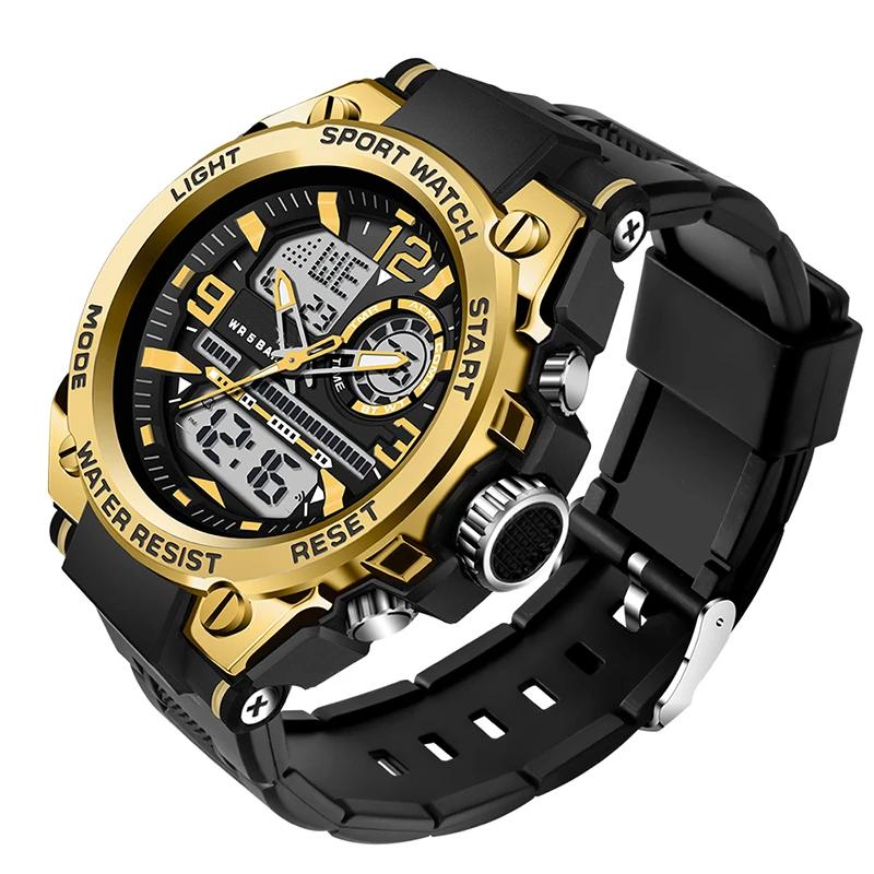 Military Quartz Watch Dual Display Men Sports Watches G Style LED Digital Waterproof Watches