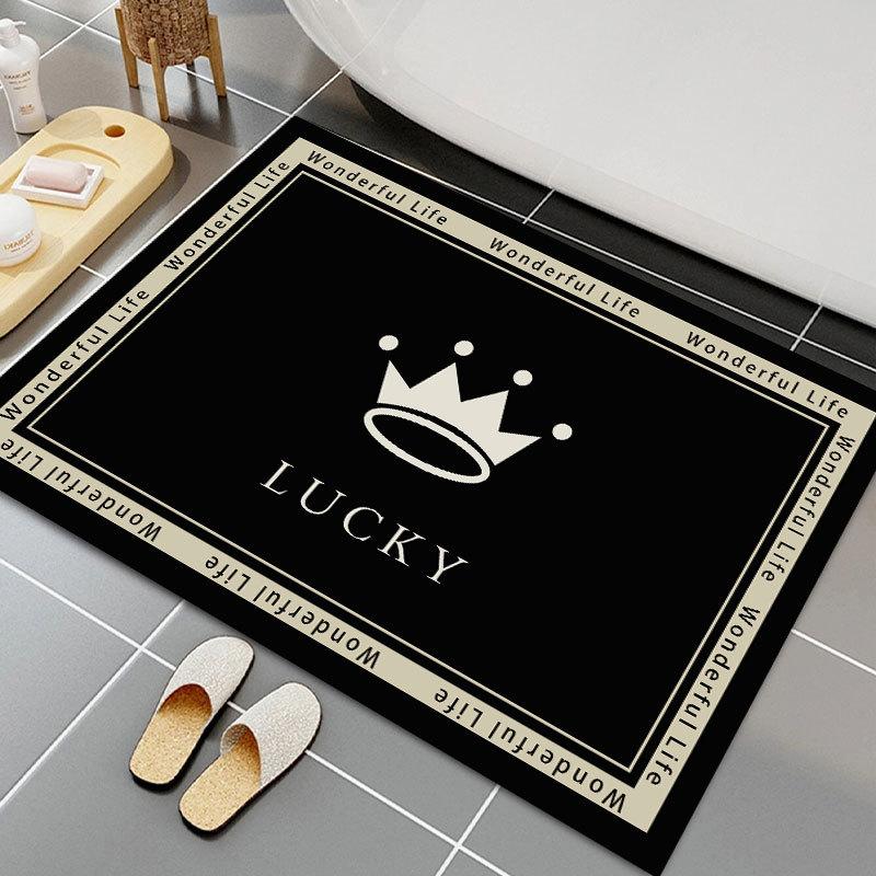 PVC Mat Bathroom Door Mat Absorbent Door Mat Bathroom Anti Slip Foot Mat Quick Drying Floor Mat